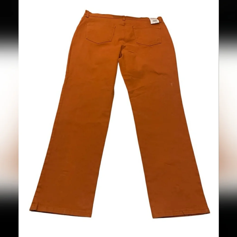 Gloria Vanderbilt Amanda Jeans 18 Average Terracotta Orange Slimming‎ Tapered
